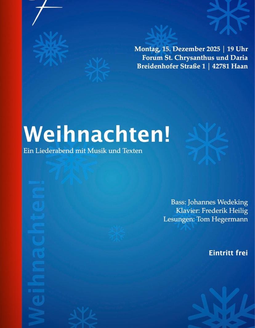 Weihnachten - Ein Liederabend mit Musik und Texten