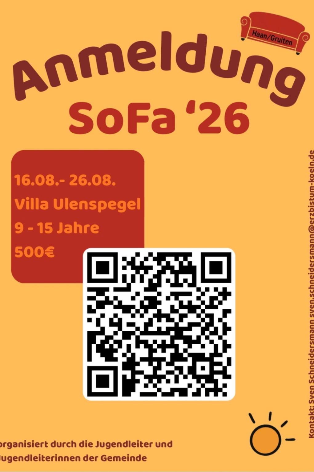 Anmeldung zur Sommerfahrt 2026