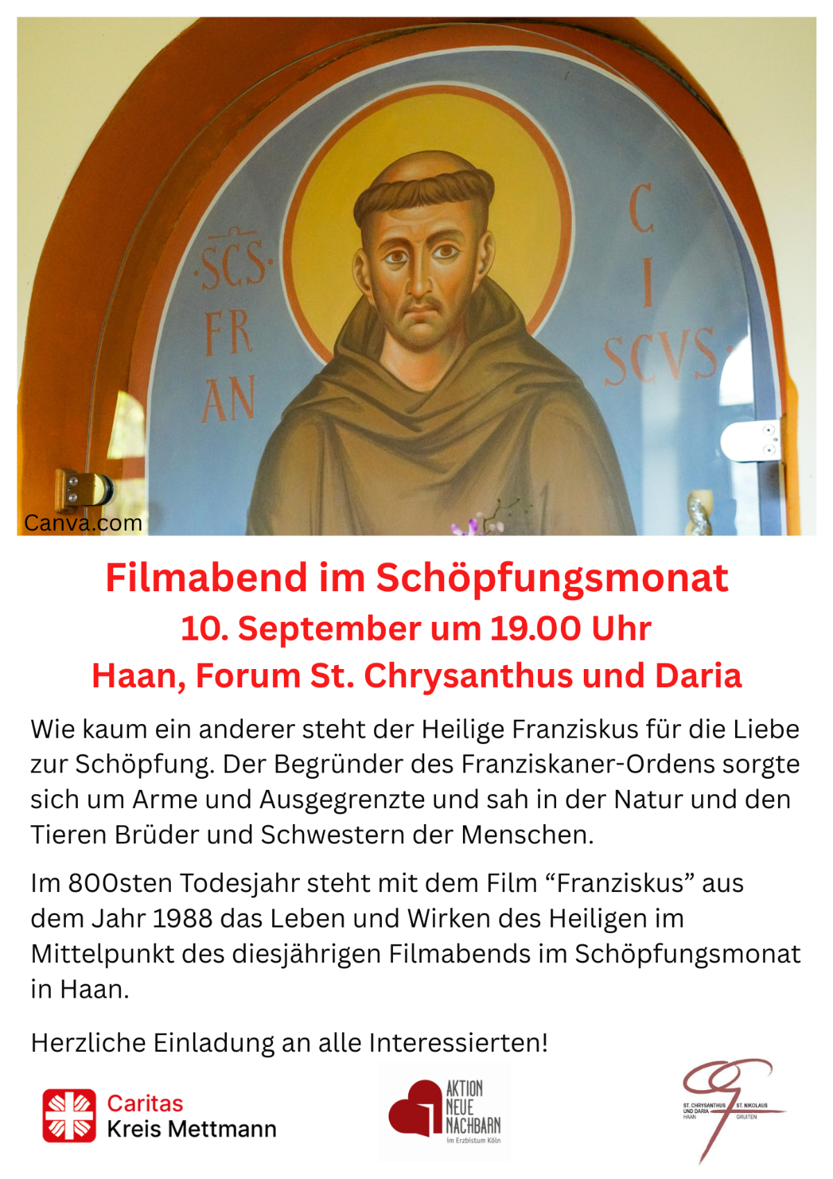 Schöpfungsmonat September - Filmabend im Forum