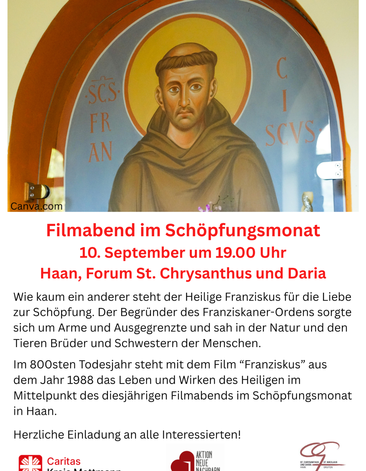 Schöpfungsmonat September - Filmabend im Forum