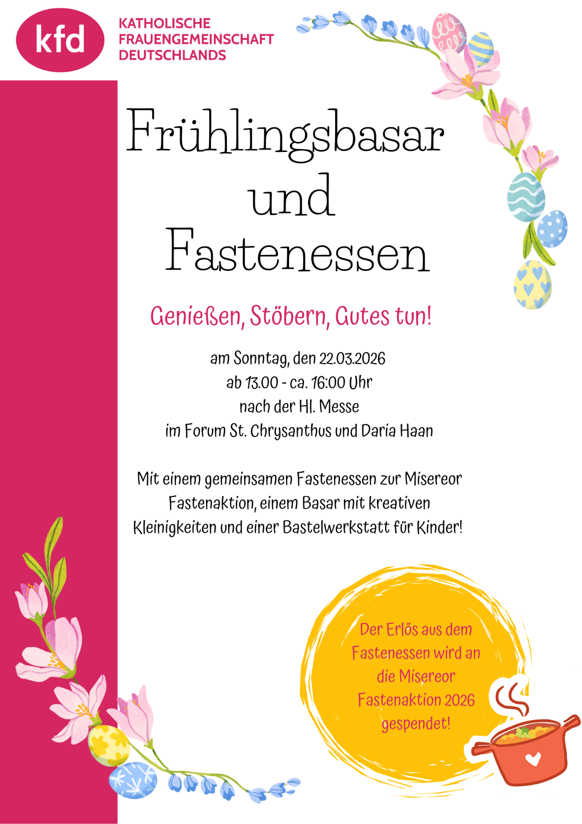 Fastenessen und Basar 2026