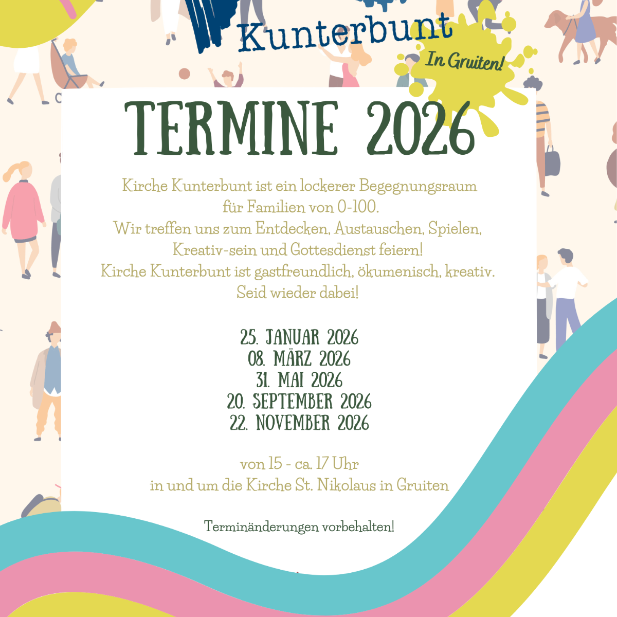 Kirche Kunterbunt - Termine 2026