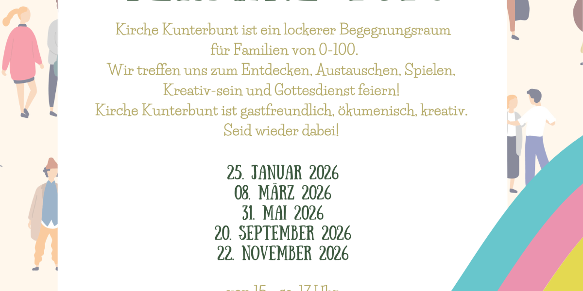Kirche Kunterbunt - Termine 2026