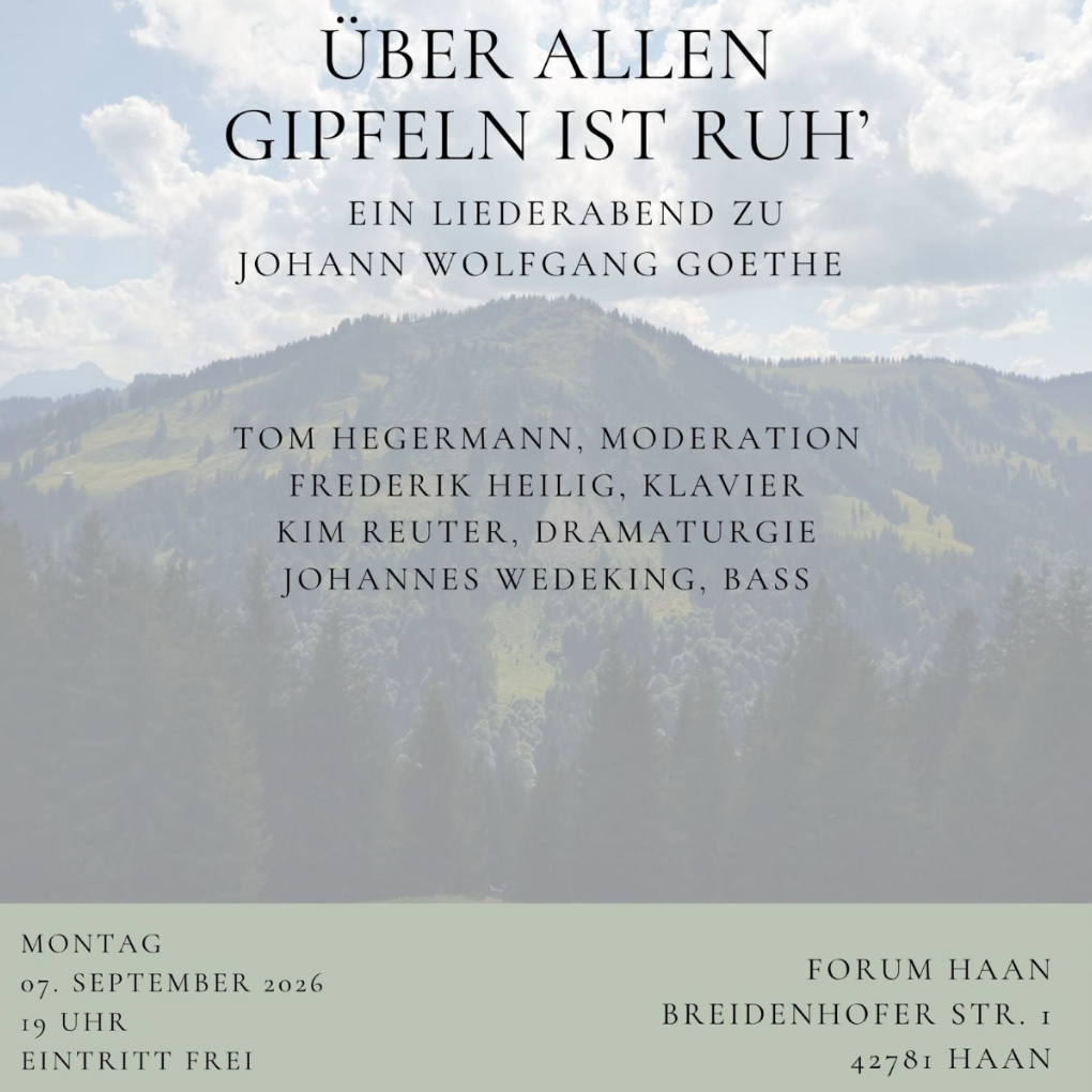 Liederabend mit J. W. Goethe