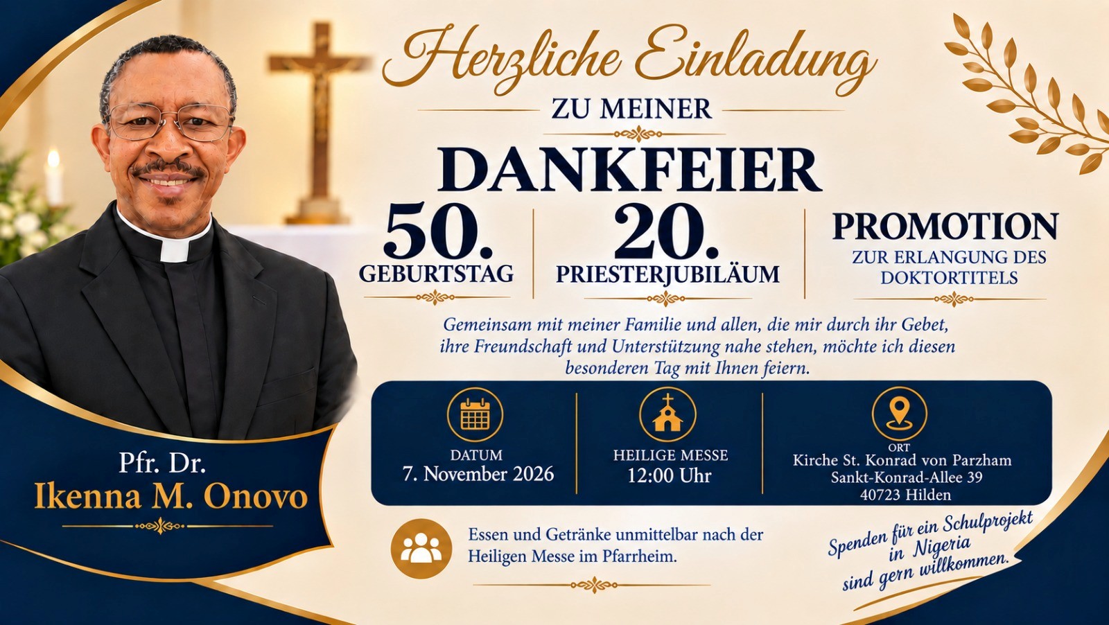 Dankfeier Pfr. Dr. Ikenna Onovo