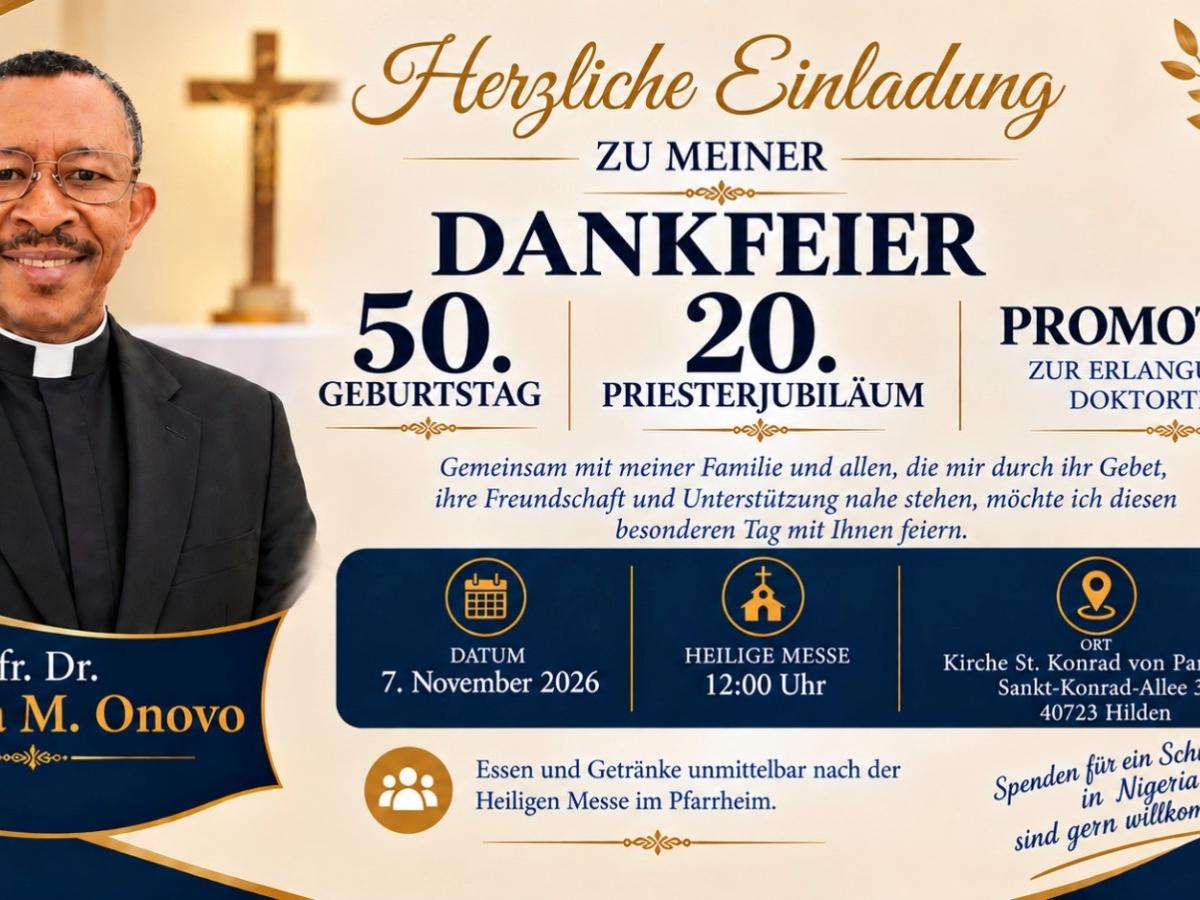 Dankfeier Pfr. Dr. Ikenna Onovo