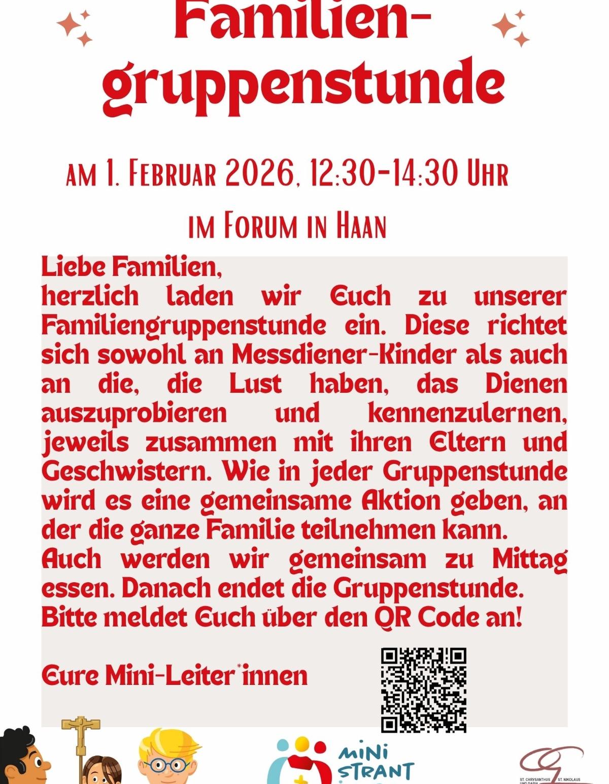 Familiengruppenstunde am 1.Februar 2026