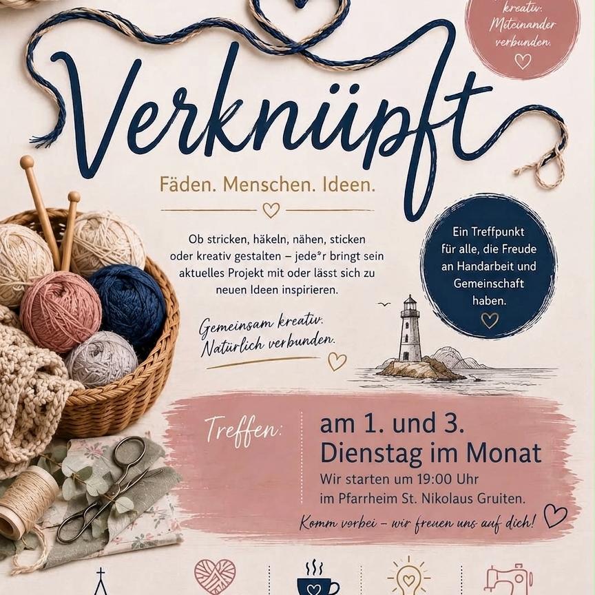 Verknüpft – der Handarbeitstreff in St. Nikolaus, Gruiten
