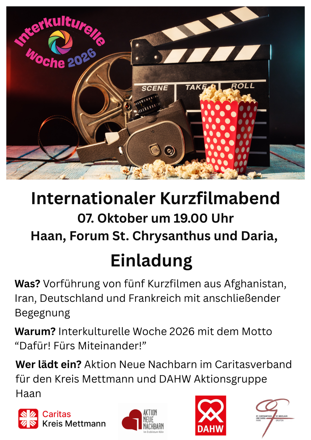 Kurzfilmabend Interkulturelle Woche 2026