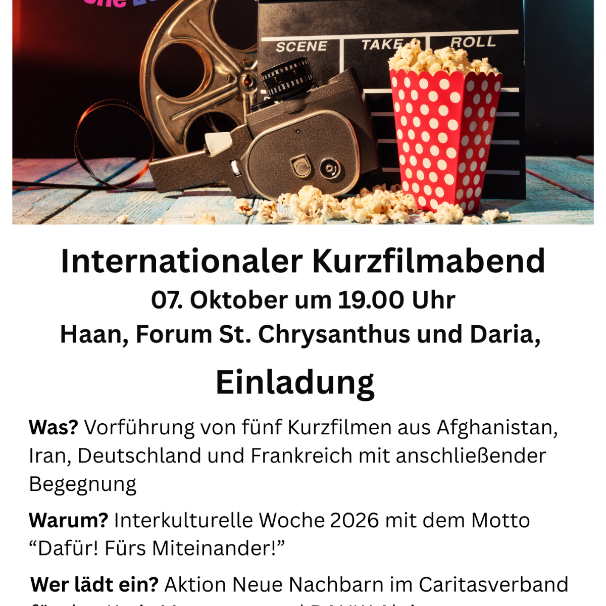 Kurzfilmabend Interkulturelle Woche 2026