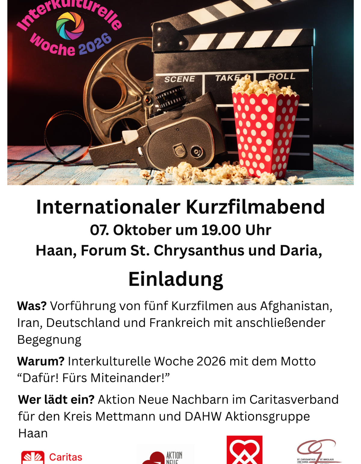 Kurzfilmabend Interkulturelle Woche 2026