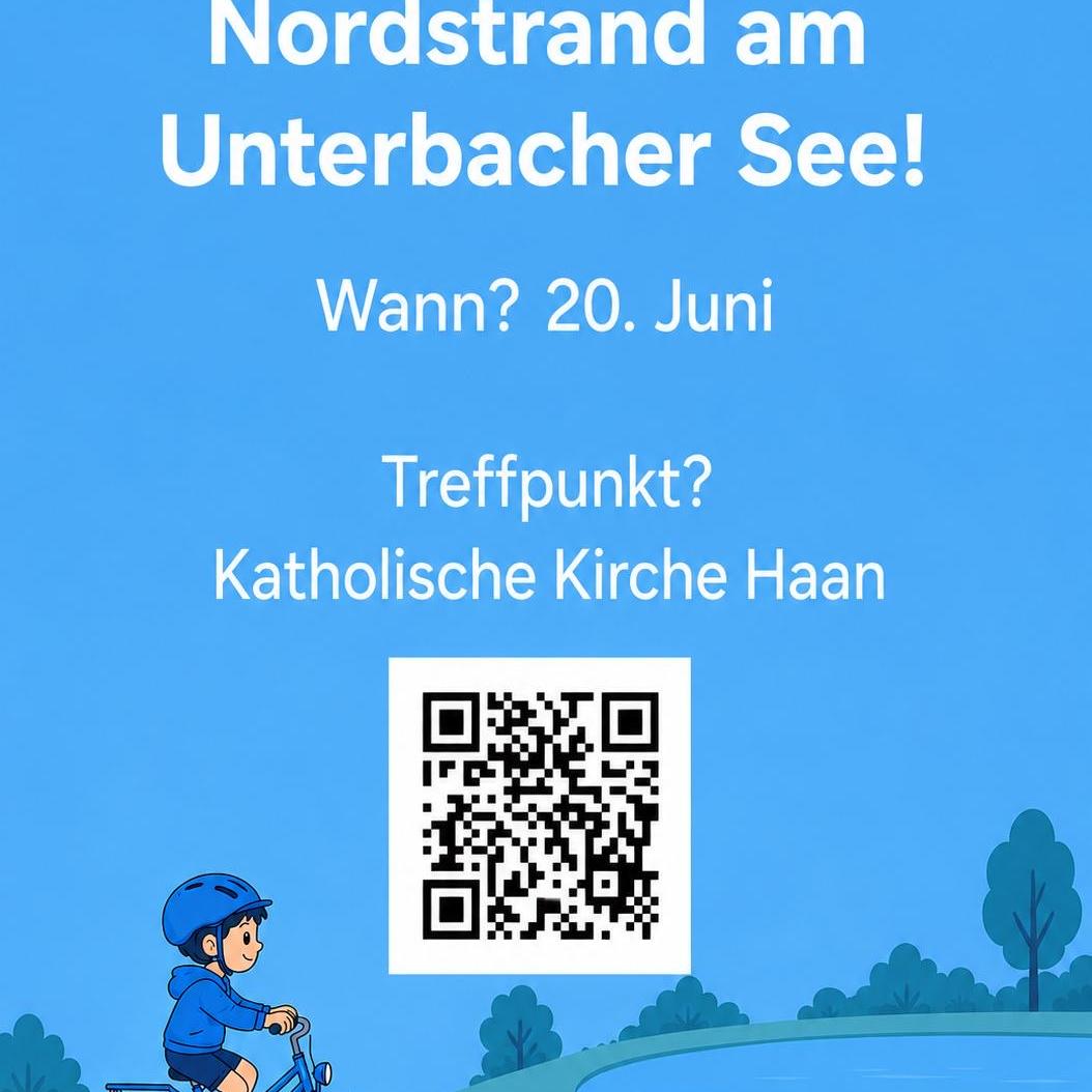 Fahrradtour zum Nordstrand am Unterbacher See