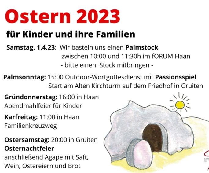 Ostern 2023 für Kinder und Familien